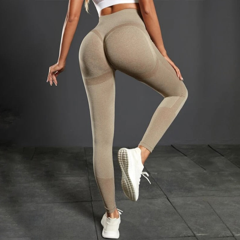 Yoga Leggings Push Up Damen Sport Hose Fitness Gym Stretch Leggins Jogginghose