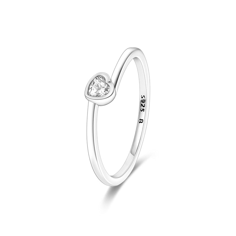 Massiv Sterling Silber 925er Ring filigran Fashion Damenring mit 3A Zirkonia