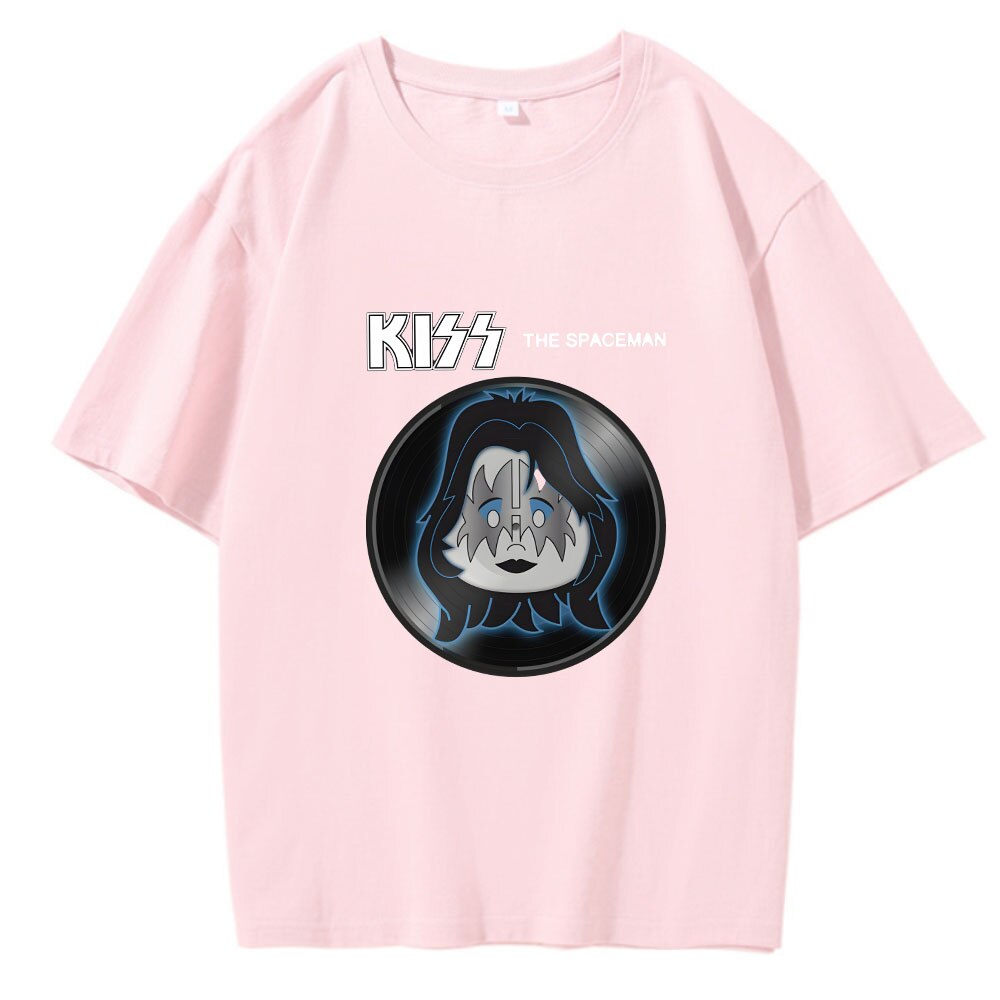 Herren 3D T-Shirt Rundhals Unisex Kiss Streetwear Hard Rock Band 100% Baumwolle