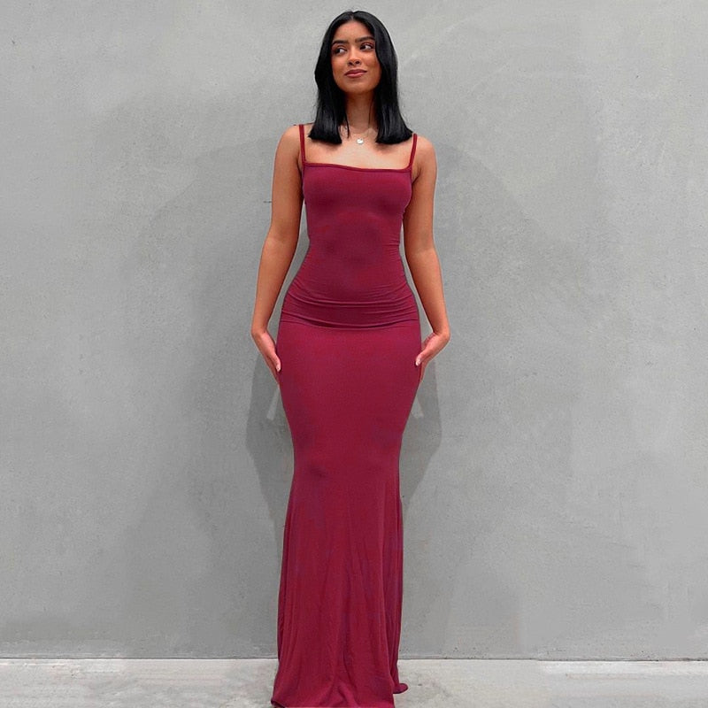 Damen Boho Sommerkleid Strandkleid Midikleid Urlaub Freizeitkleid Ärmellos Trägerkleid