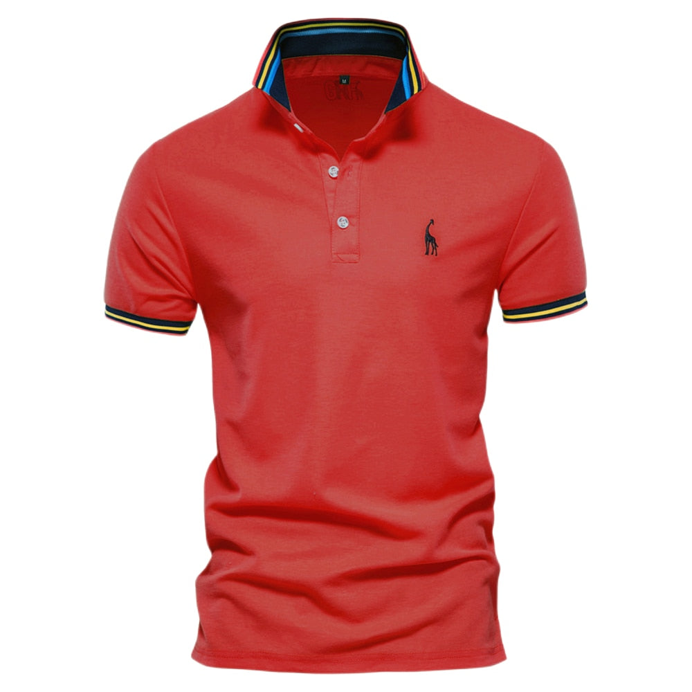 Herren Poloshirt Kontrast Kragen Polo Kurzarm Slim Fit Hemd Polohemd T-Shirt NEU