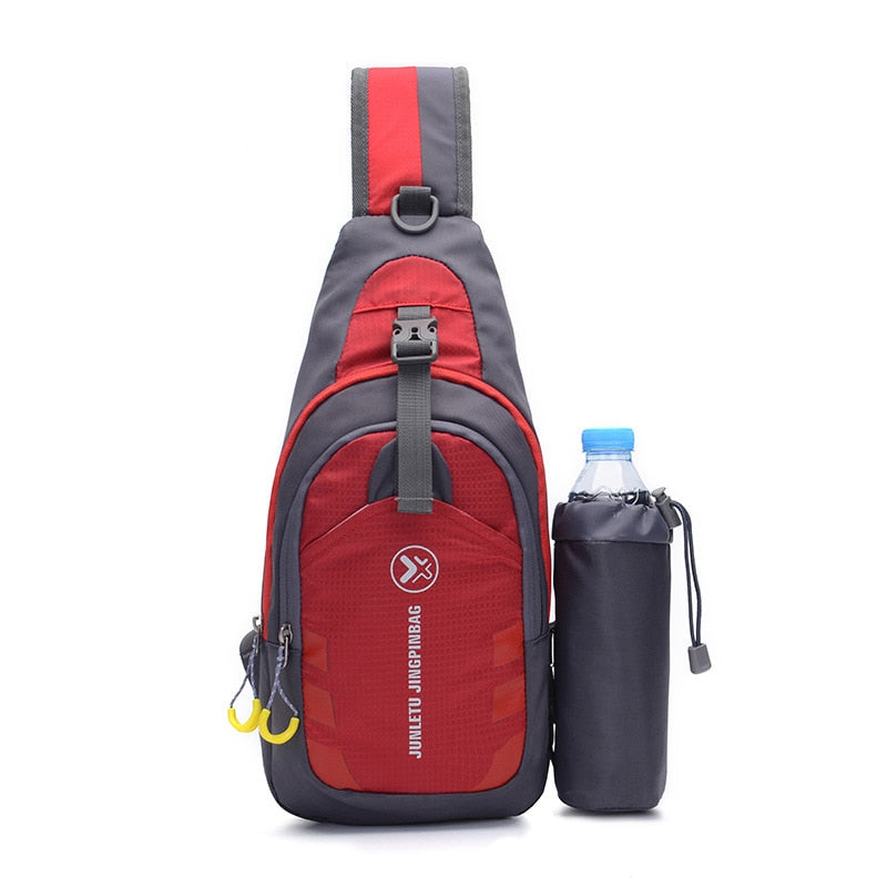 Brusttasche CROSSOVER BAUCHTASCHE HÜFTTASCHE UMHÄNGETASCHE mit Flasche Rucksack