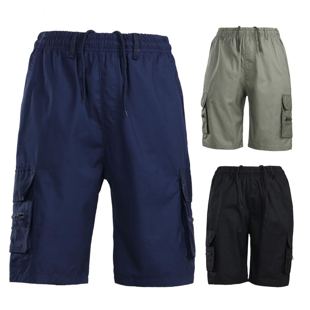 Herren knielange Shorts Bermuda Cargo Pants Vintage Casual Capri Kurze Hose