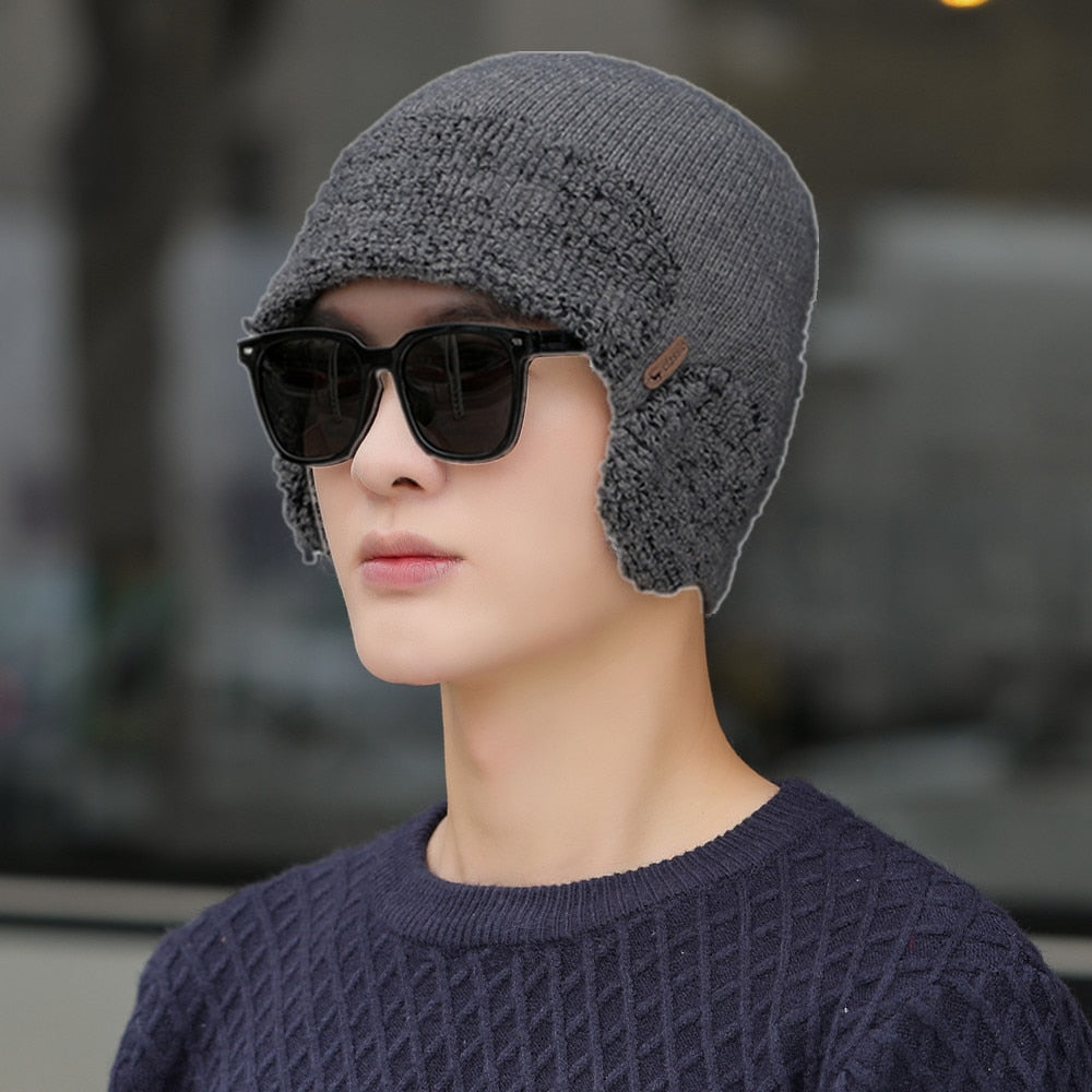Warme Herren Frauen Wintermütze Fleece Mütze Strickmütze Kappe Hut Unisex Cap