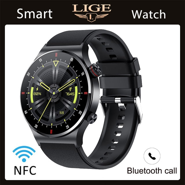 LIGE EKG + PPG Bluetooth Smart watch Fitness Tracker Sport Uhr Puls Armband Wasserdicht