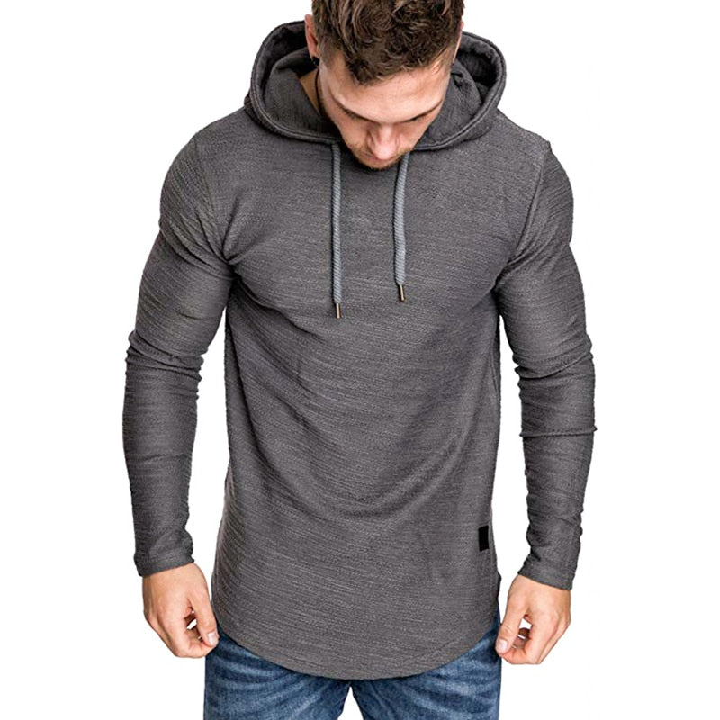 Herren langärmliger Kapuzenpullover Sweatjacke Pullover Hoodie Sweatshirt