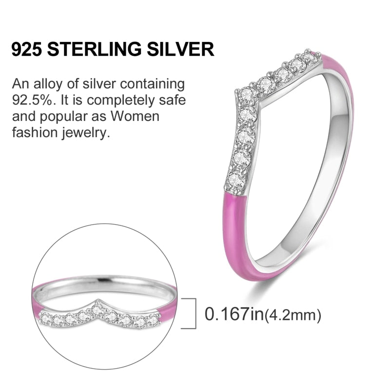 Massiv Sterling Silber 925 Ring filigran Fashion Damenring mit AAA Zirkonia