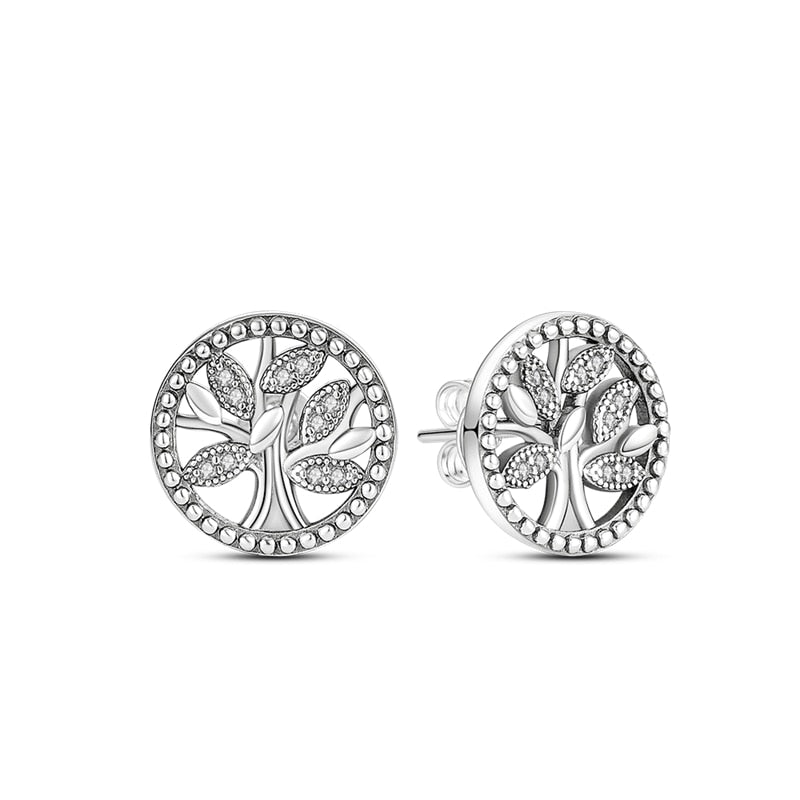 1 Paar Creolen aus 925 sterling Silber Ohrringe Ohrschmuck Zirkonia Ohrstecker