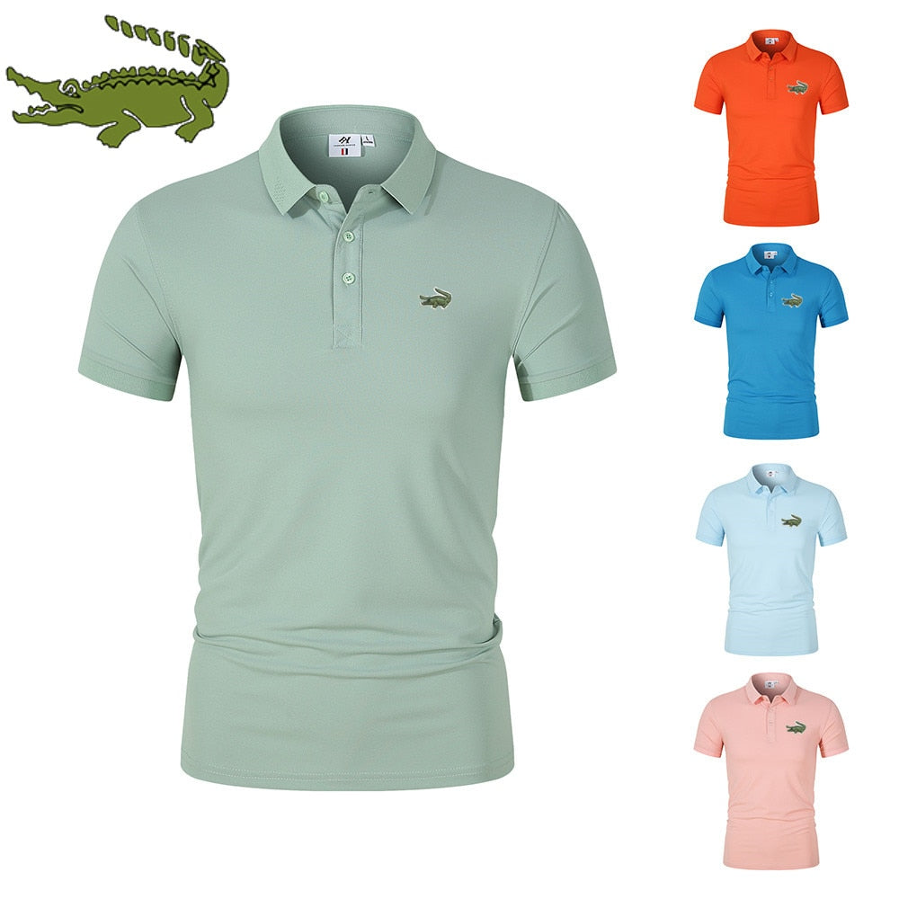 Männer Poloshirt Kontrast Kragen Polo Kurzarm Slim Fit Hemd Polohemd T-Shirt NEU