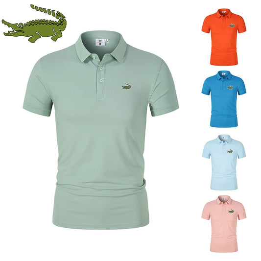 Männer Poloshirt Kontrast Kragen Polo Kurzarm Slim Fit Hemd Polohemd T-Shirt NEU