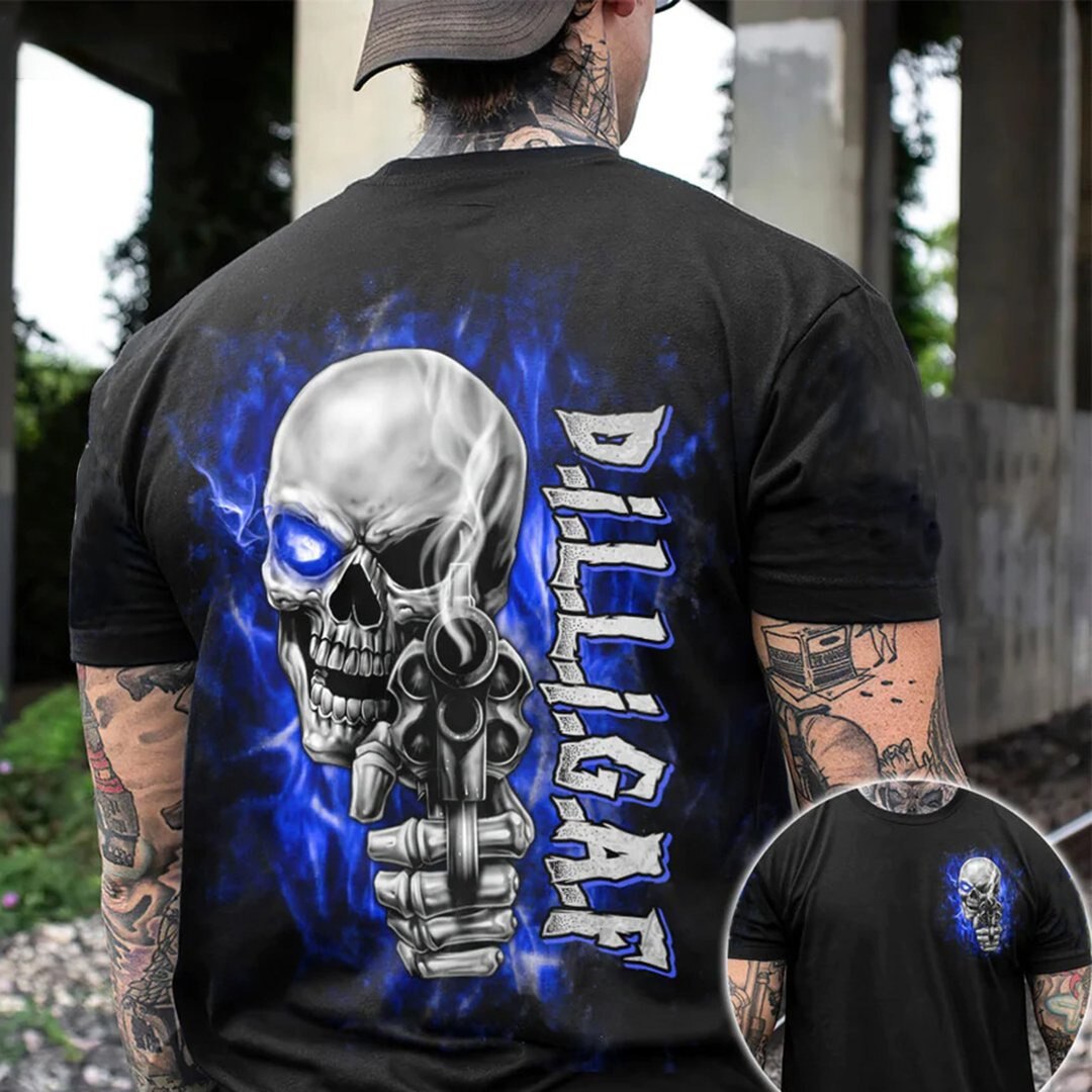 Männer Metal Skull 3D T-Shirt Rundhals Unisex Sommer Streetwear