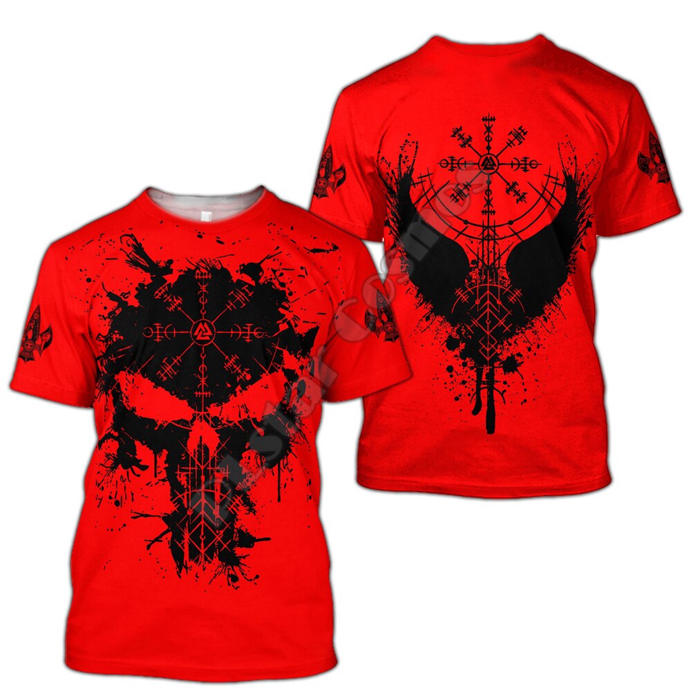Männer Vikings Symbol Retro Vintage 3D T-Shirt Rundhals Unisex  Streetwear