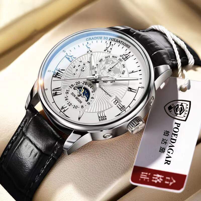 Orologio Uomo Quarzo Acciaio Inossidabile Orologio digitale Cronografo sportivo