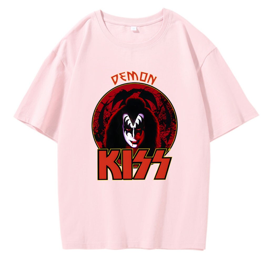 Rock Band Kiss Herren 3D T-Shirt Rundhals Unisex Streetwear100% Baumwolle