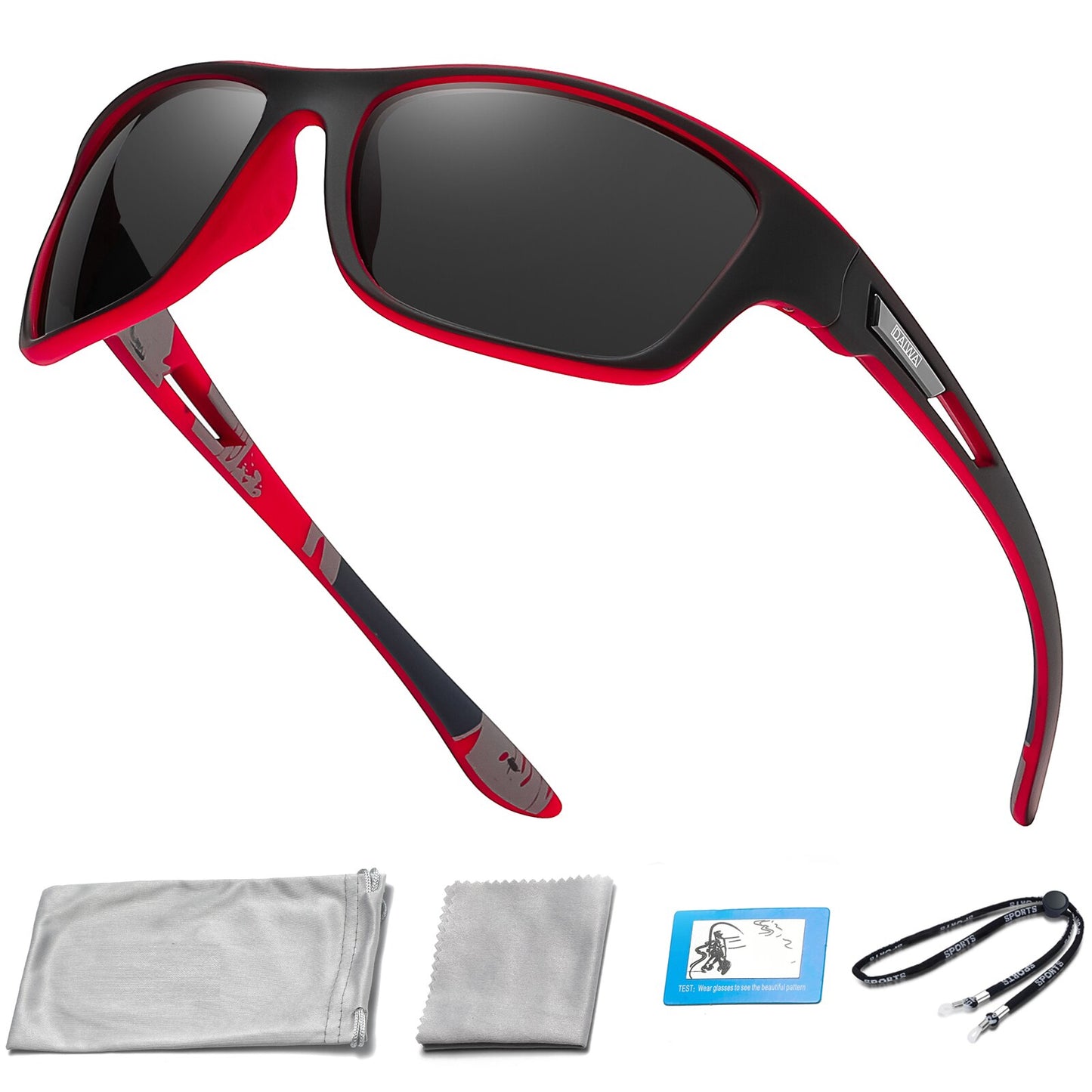 Dalwa Polarisierte Sonnenbrille Männer Frauen Square Outdoor Sport UV400 Angeln
