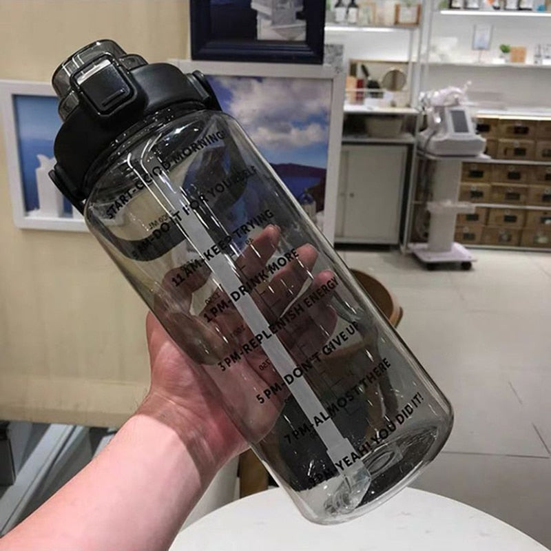 2L Trinkflasche Sportflasche Wasserflasche Getränkeflasche BPA-frei Tritanflasche