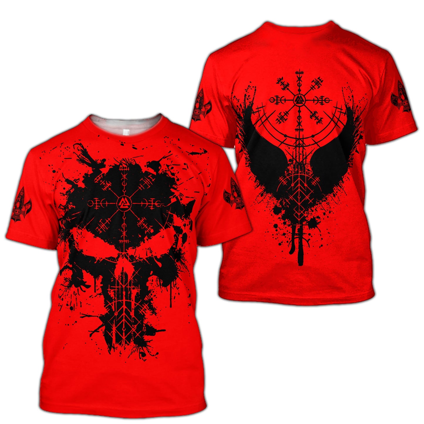 Männer Vikings Symbol Retro Vintage 3D T-Shirt Rundhals Unisex  Streetwear