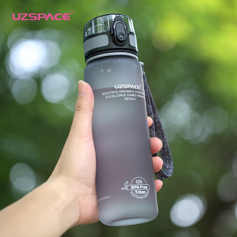 UZSPACE 1000ml Trinkflasche Sportflasche Wasserflasche Getränkeflasche BPA-frei Tritanflasche