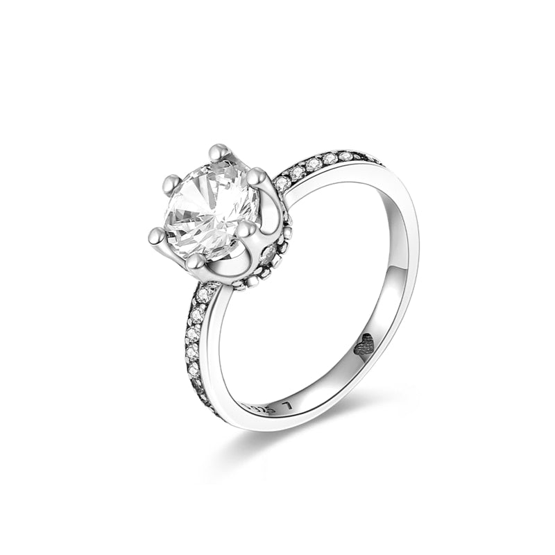 Massiv Sterling Silber 925er Ring filigran Fashion Damenring mit 3A Zirkonia