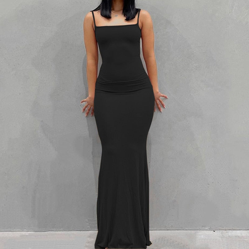 Damen Boho Sommerkleid Strandkleid Midikleid Urlaub Freizeitkleid Ärmellos Trägerkleid