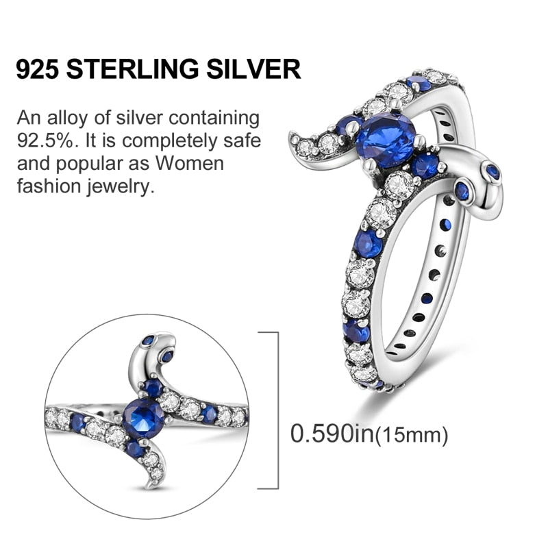 Massiv Sterling Silber 925 Ring filigran Fashion Damenring mit AAA Zirkonia