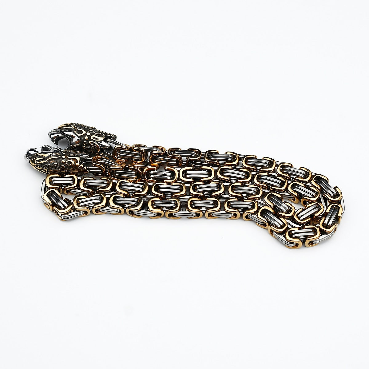 Thors Hammer Mjölnir Edelstahl Halskette Königskette silber gold Wikingerschmuck