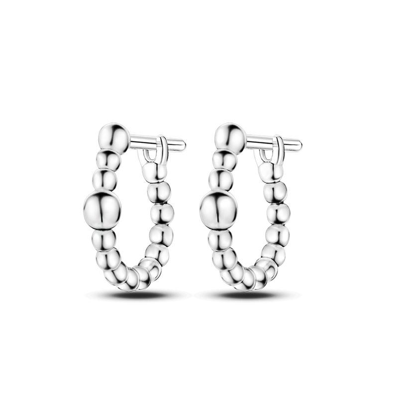 1 Paar Creolen aus 925 sterling Silber Ohrringe Ohrschmuck Zirkonia Ohrstecker