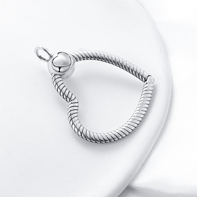 Massiv Sterling Silber 925 Panzerkette Fashion Halskette mit Zirkonia Anhänger Damen