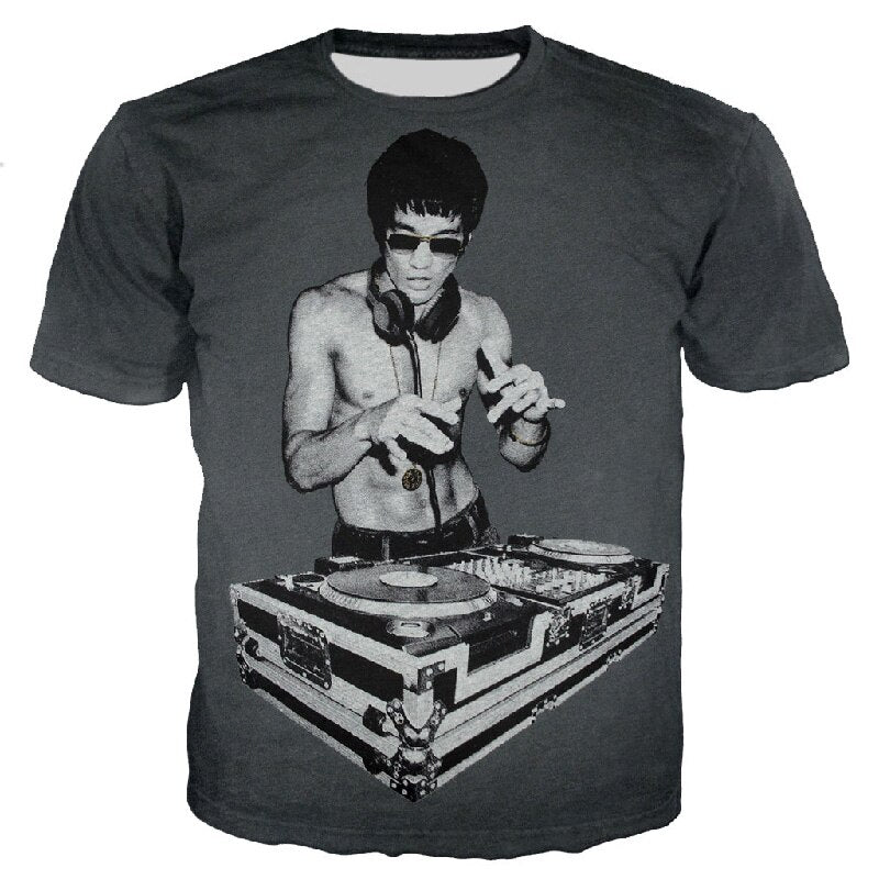 Unisex 3D-T-Shirt Streetwear Fashion Kung Fu Super Star Bruce Lee