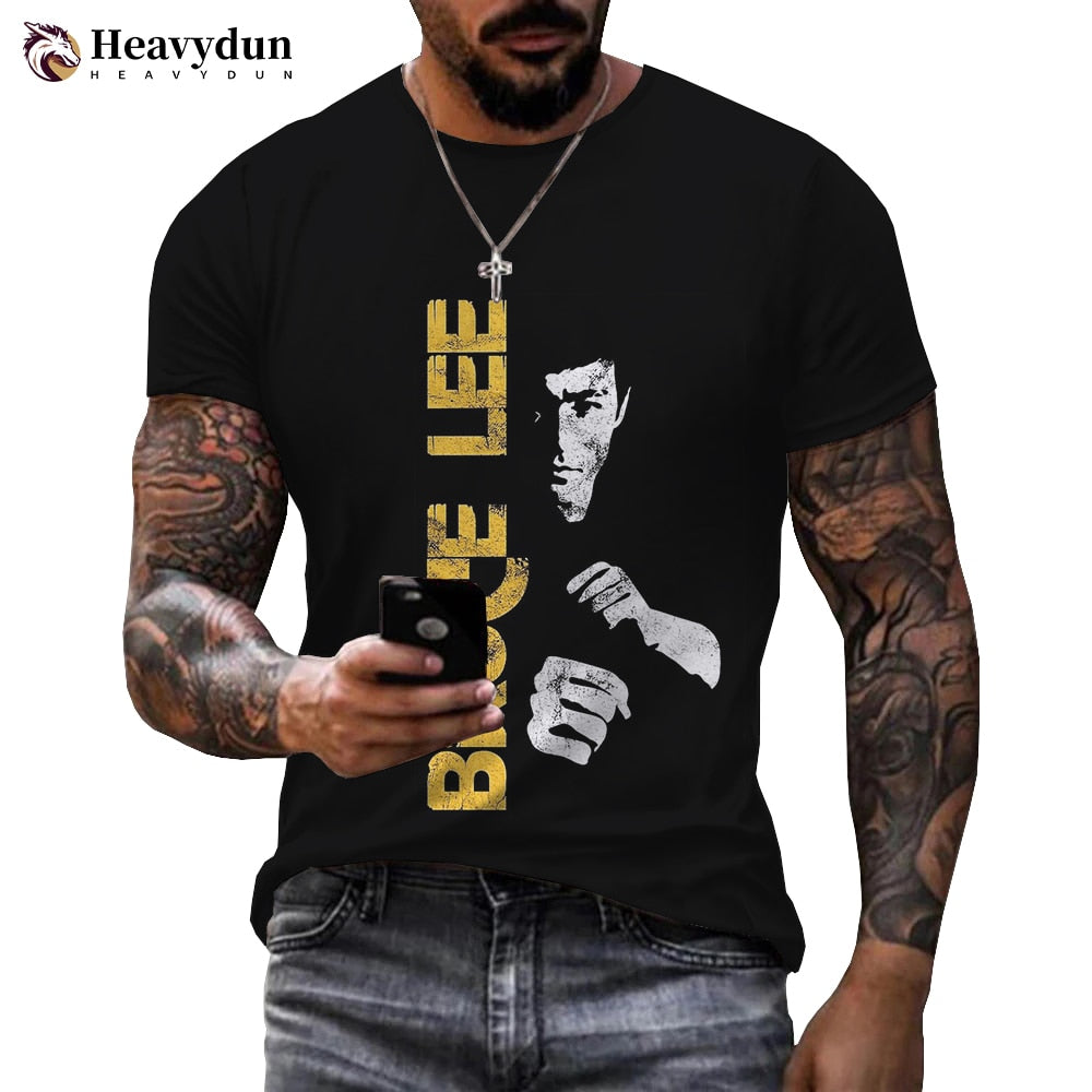 3D-T-Shirt Unisex Streetwear Fashion Kung Fu Super Star Bruce Lee