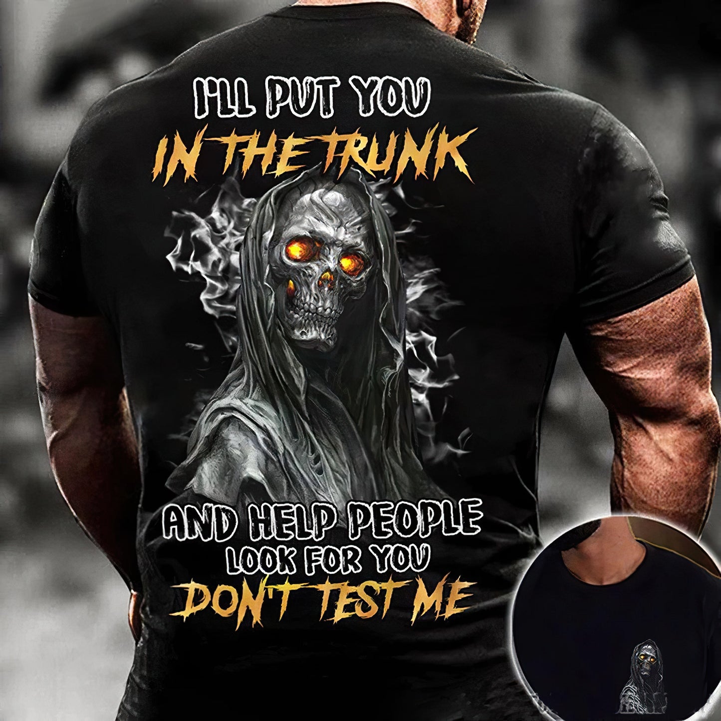 Herren Metal Skull 3D T-Shirt Rundhals Unisex Sommer Streetwear
