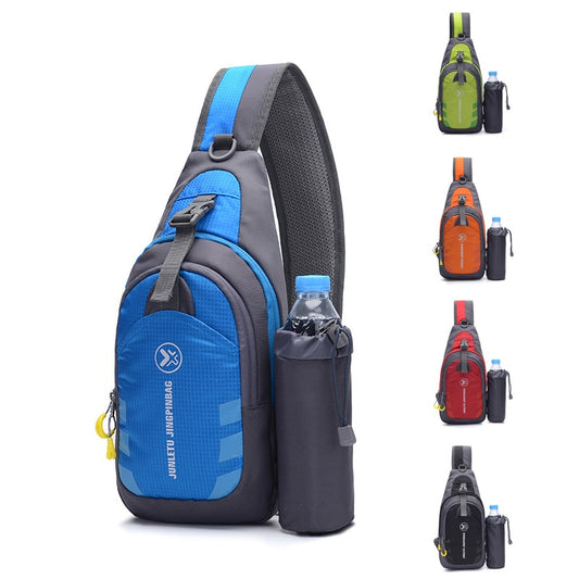 Brusttasche CROSSOVER BAUCHTASCHE HÜFTTASCHE UMHÄNGETASCHE mit Flasche Rucksack