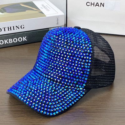 Strass Fashion Cappy Basecap Baseball Cap Mütze Kappe Damen Streetware