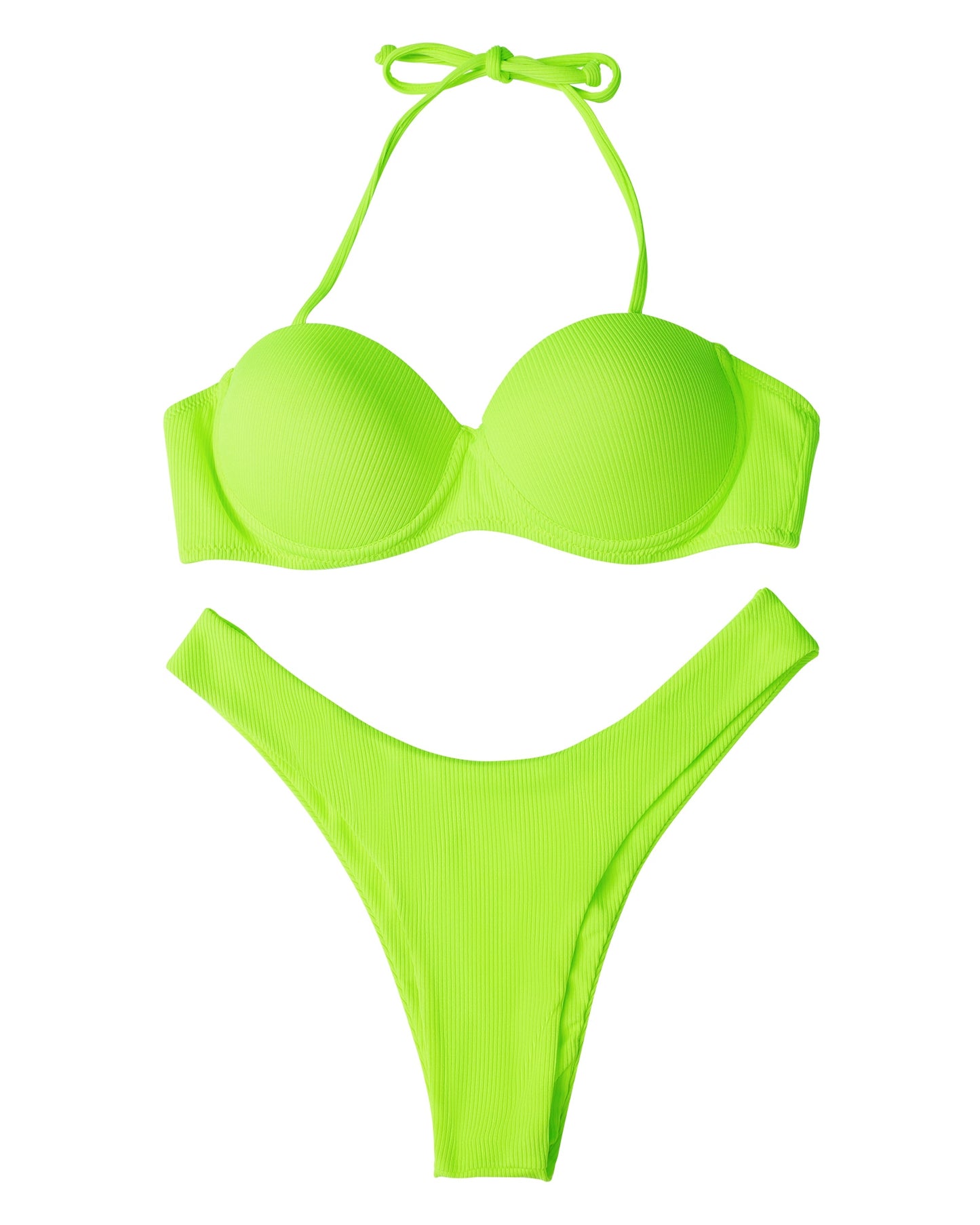 Damen Push Up Bikini Set BH Gepolstert Brasilianischer Badeanzug Bademode Strand Bademode