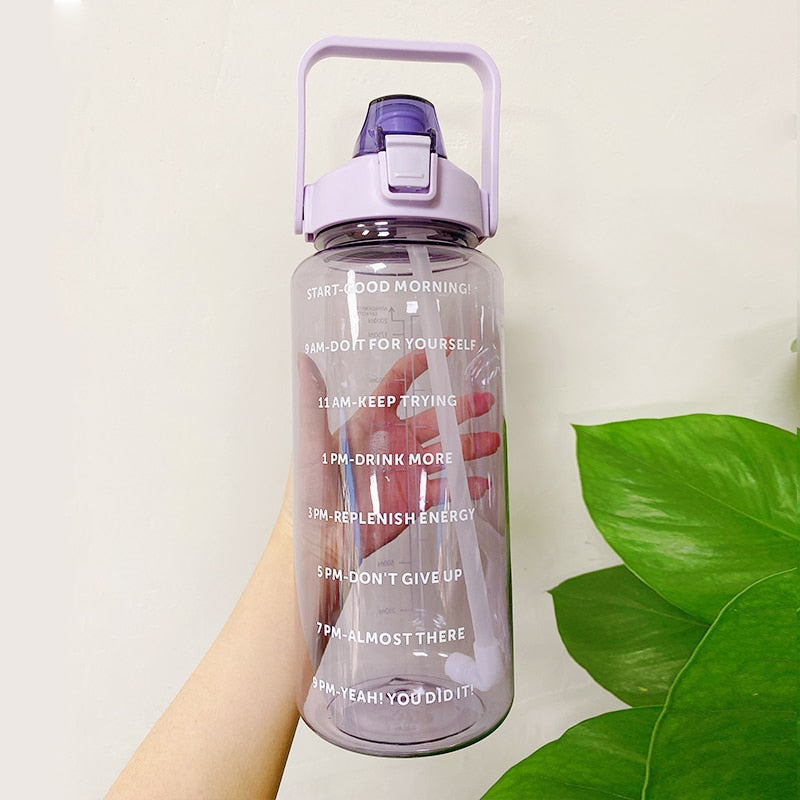 2L Trinkflasche Sportflasche Wasserflasche Getränkeflasche BPA-frei Tritanflasche