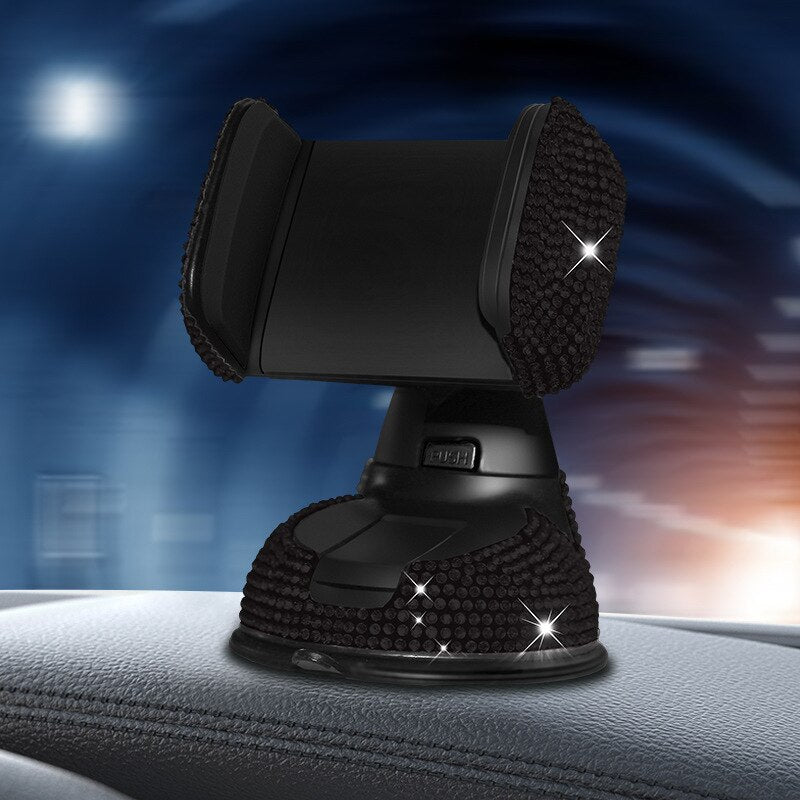 Auto Handy Halterung KFZ Armaturenbrett Smartphone Halter Saugnapf Strass