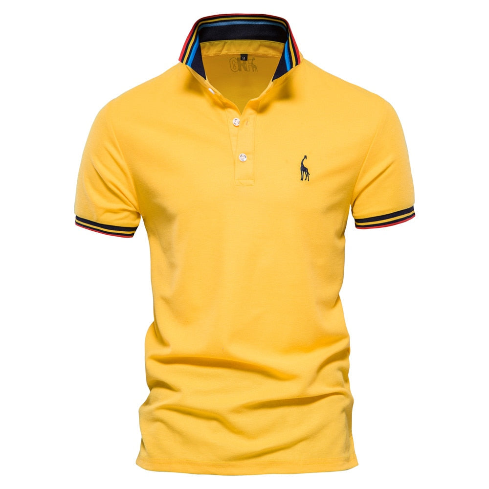 Herren Poloshirt Kontrast Kragen Polo Kurzarm Slim Fit Hemd Polohemd T-Shirt NEU