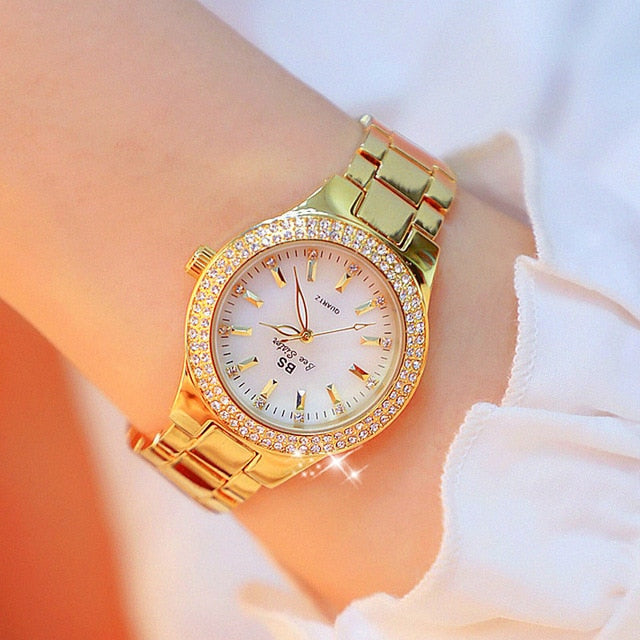 Damen Armband Uhr Mode Fashion Strass Luxus Chronograph Business Schmuck