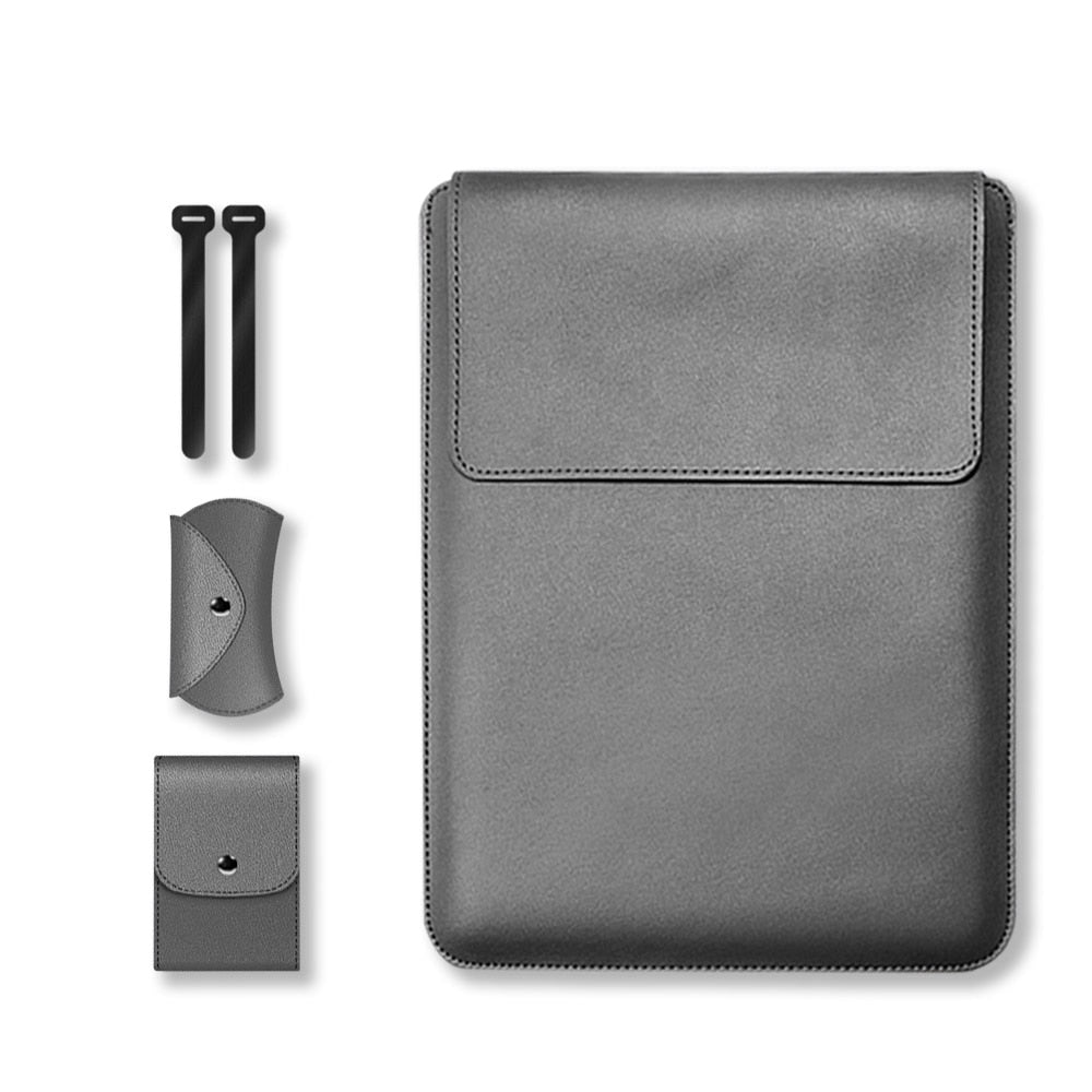 Leder Laptop Tasche Sleeve Hülle Case Cover für Macbook Air Pro 13.3 14 15 Zoll