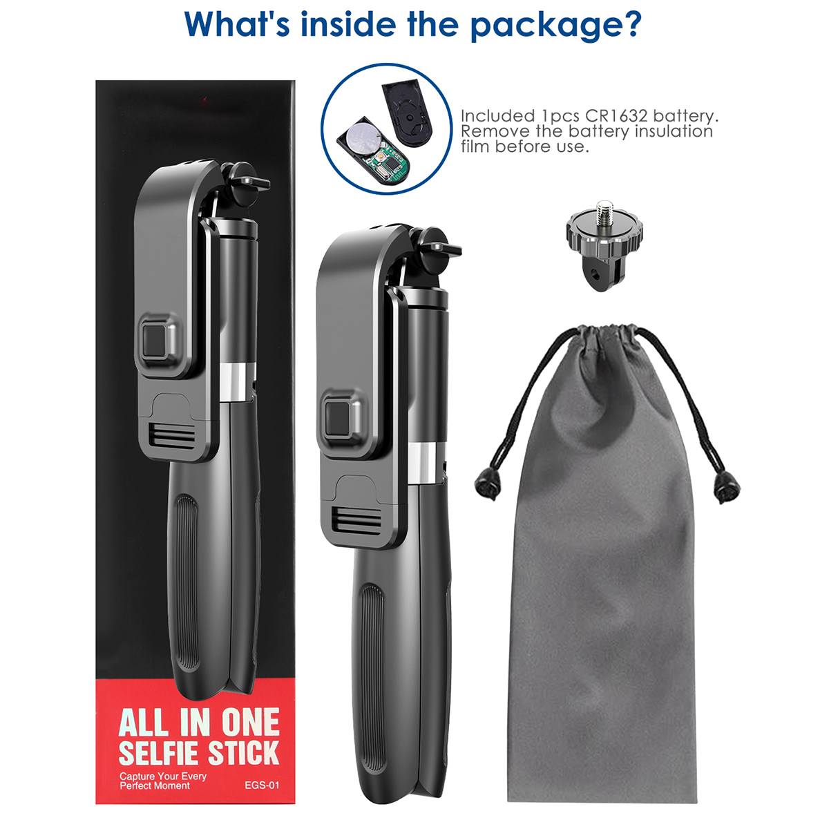 4 In1 Wireless Bluetooth Selfie Stick faltbares Mini-Stativ Universal Smartphone