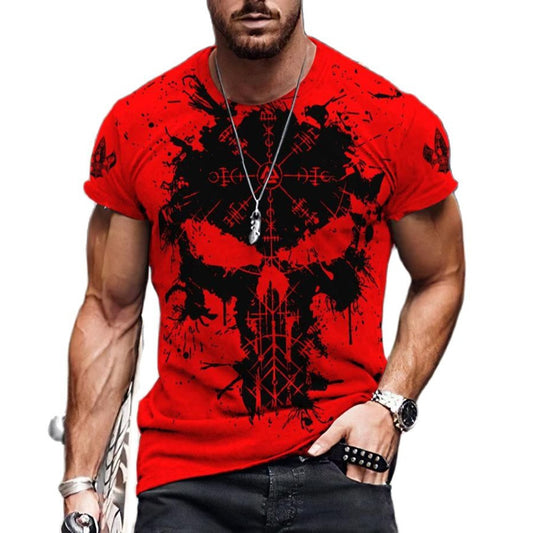 Männer Vikings Symbol Retro Vintage 3D T-Shirt Rundhals Unisex  Streetwear