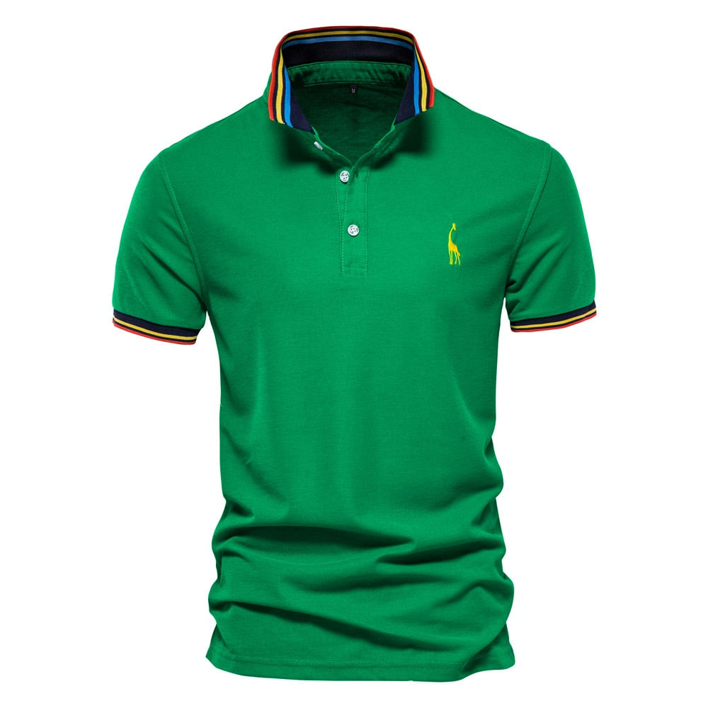 Herren Poloshirt Kontrast Kragen Polo Kurzarm Slim Fit Hemd Polohemd T-Shirt NEU