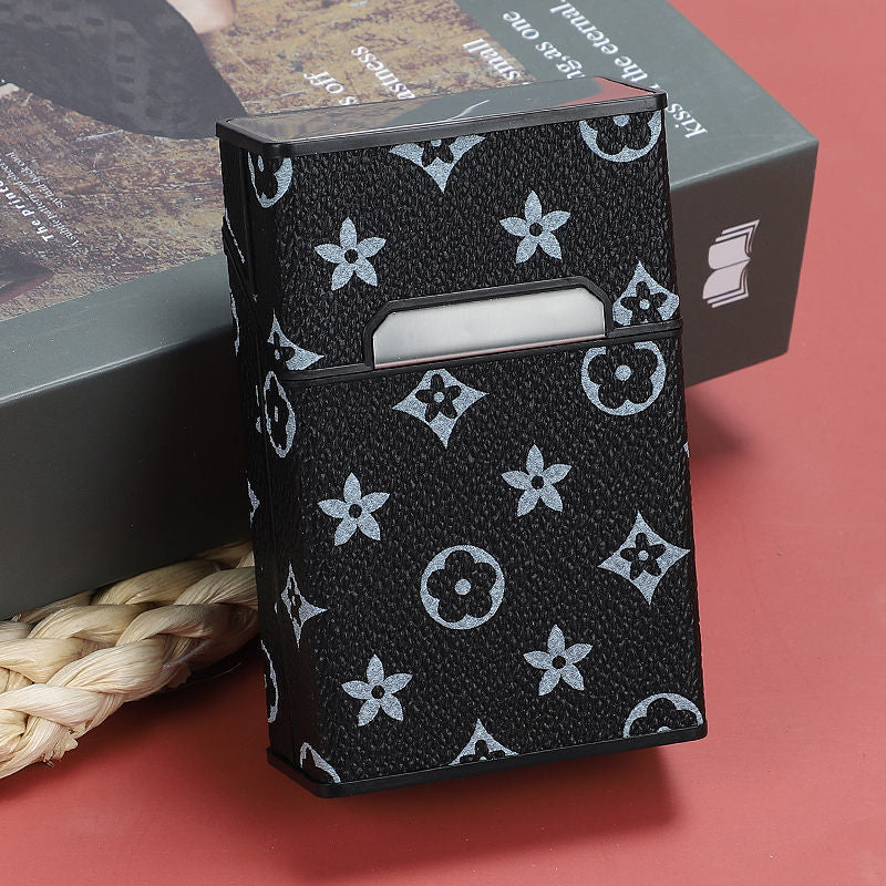 Zigarettenetui Etui 20 Zigaretten Dose Metall Box Mini Kunst Leder Accessories