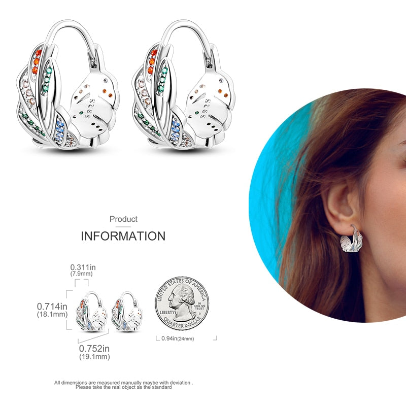 1 Paar Creolen aus 925 sterling Silber Ohrringe Ohrschmuck Zirkonia Ohrstecker