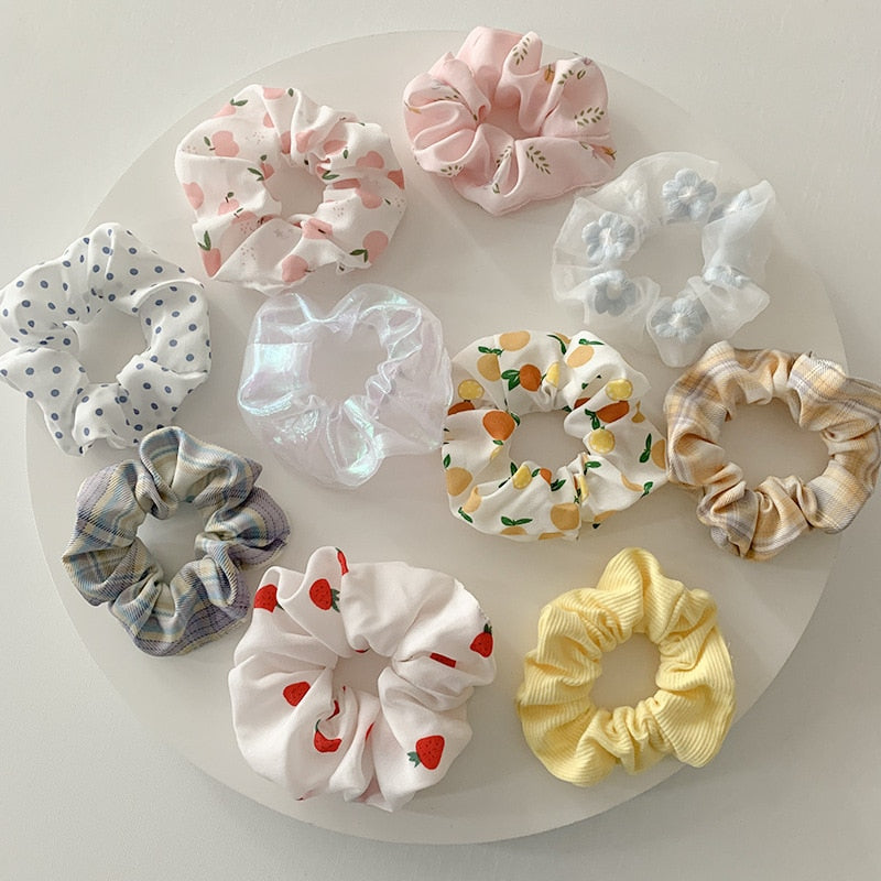1/7 Stk/Set Haargummi Samt Haarband Zopfband Zopfgummi Velour XL Scrunchie Dick Matt