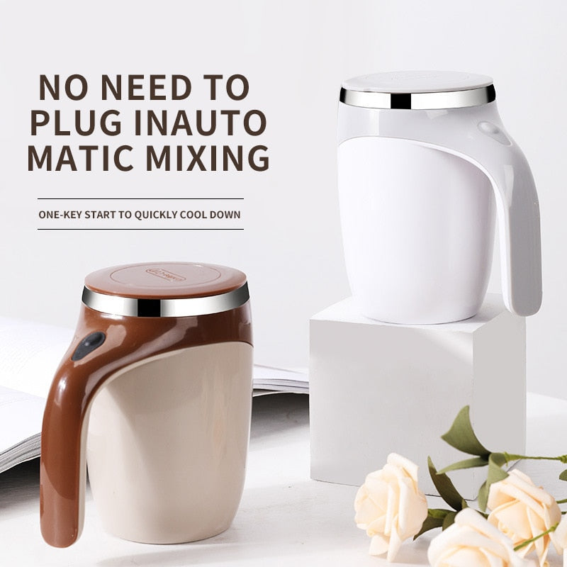 Selbstrührende Tasse Magic Mug Selbstrührender Becher automatisch Edelstahl