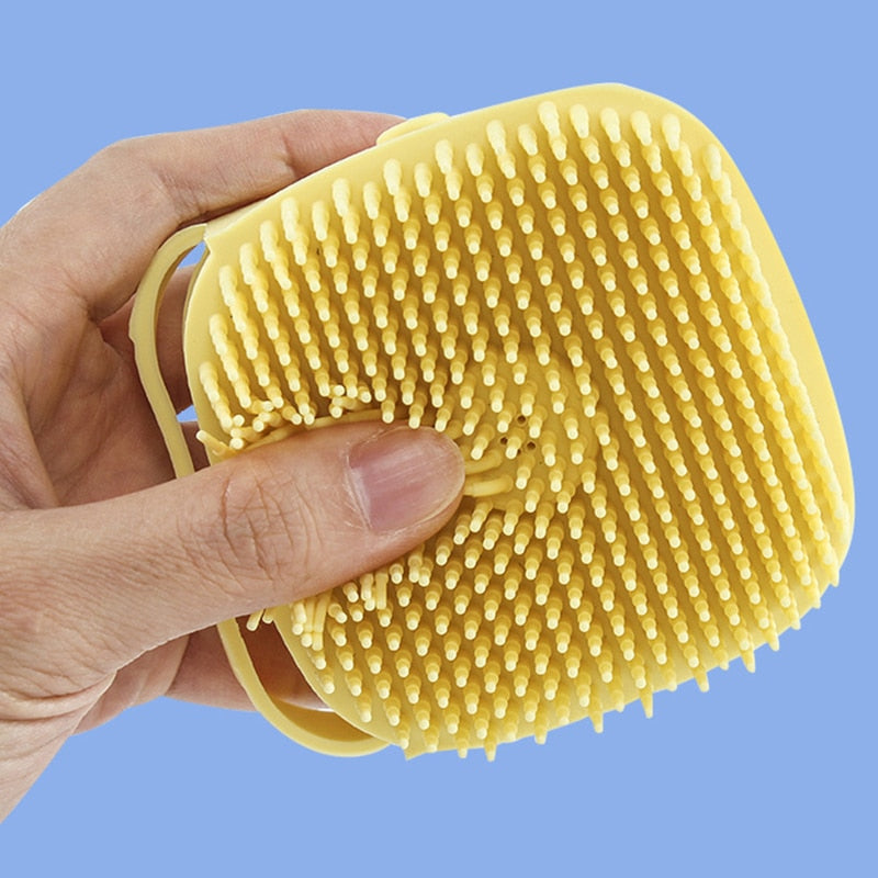 Haustier Massage Bad Bürste Für Hund Katze Shampoo Spender Silikon Waschen Tool