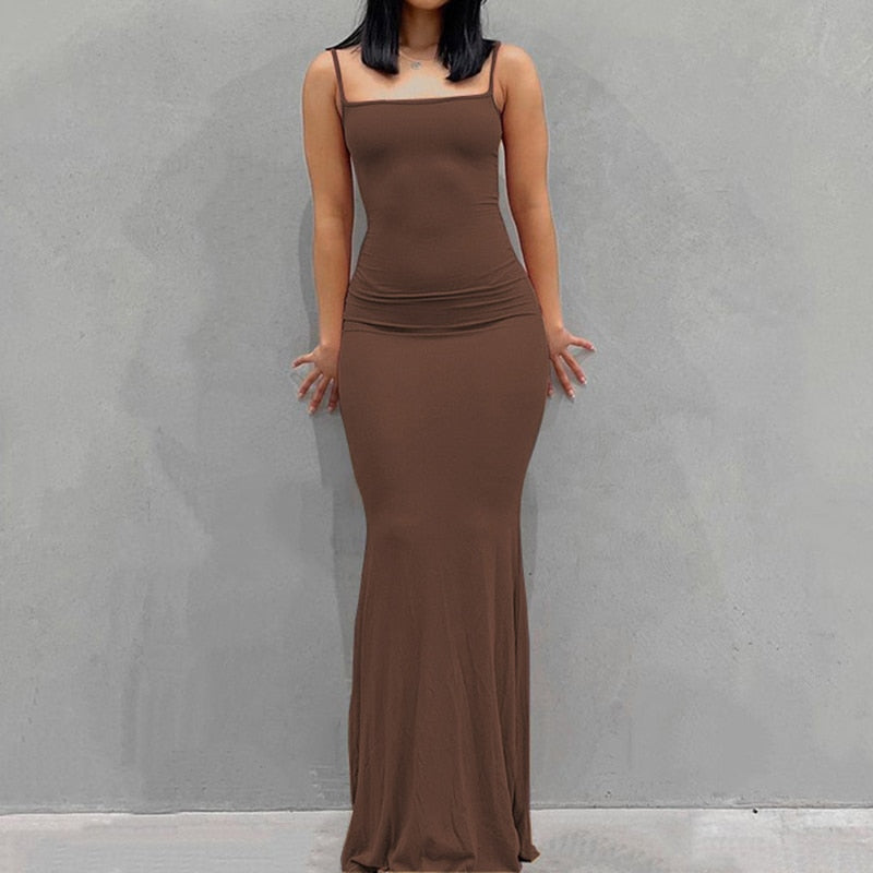 Damen Boho Sommerkleid Strandkleid Midikleid Urlaub Freizeitkleid Ärmellos Trägerkleid