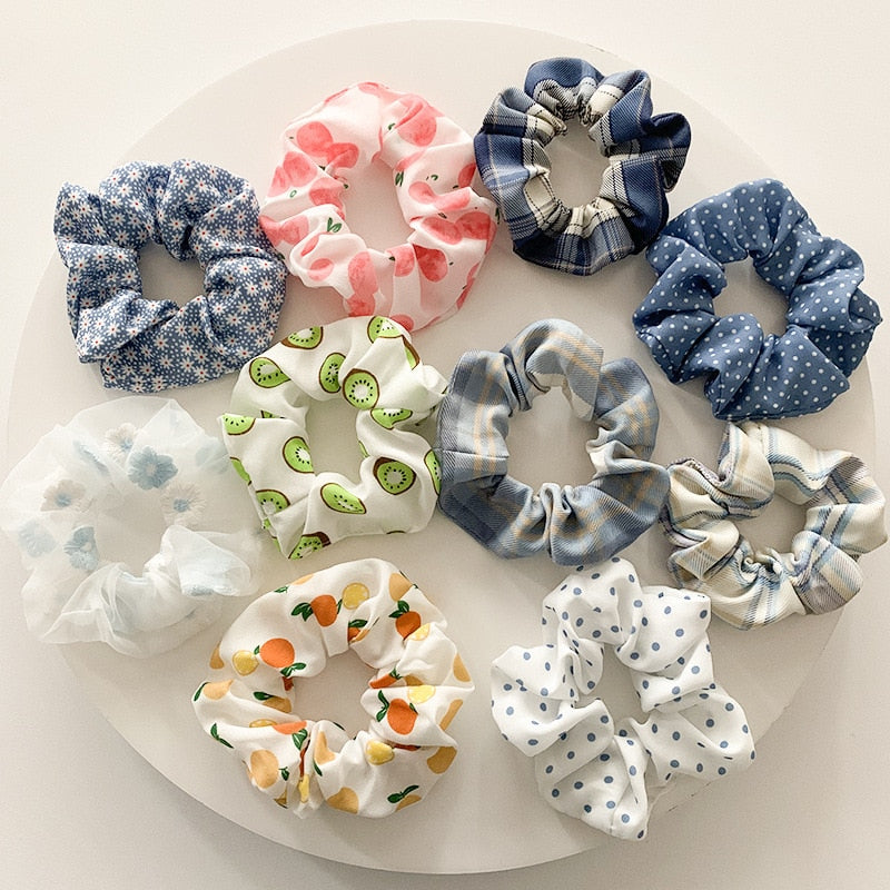 1/7 Stk/Set Haargummi Samt Haarband Zopfband Zopfgummi Velour XL Scrunchie Dick Matt