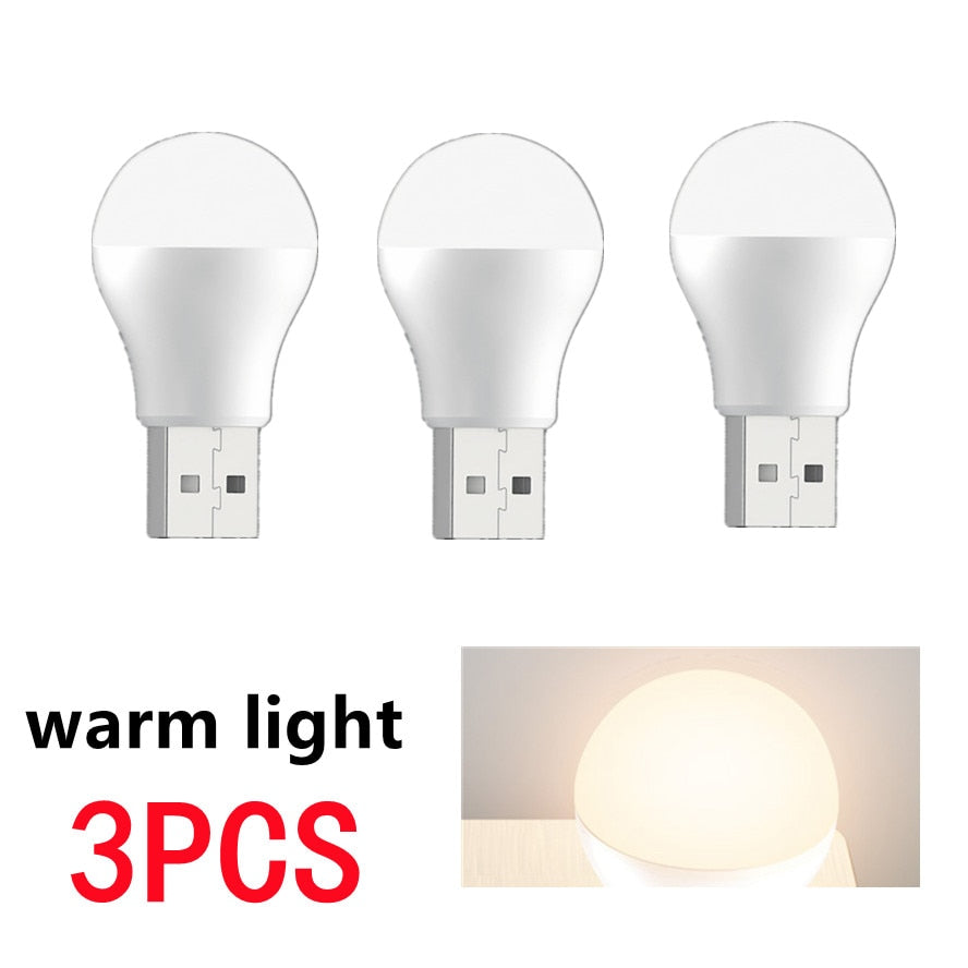 3X USB LED Nachtlicht Augenschutz Lampe Computer Mini Licht Nachtlampe Kinder
